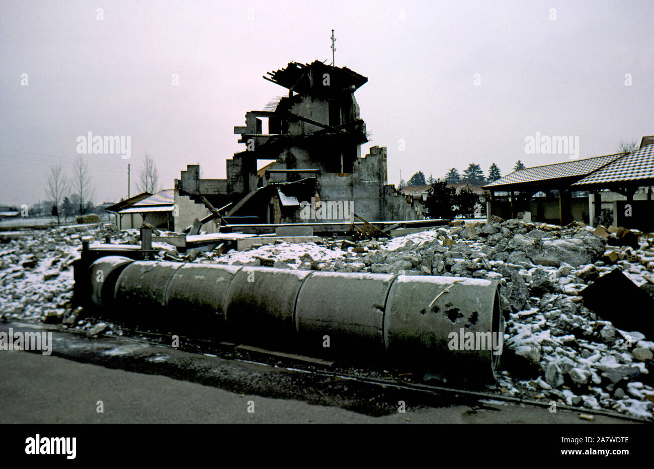 Nuclear testing ground for Civil Defence in Switzerland Stock Photo Alamy