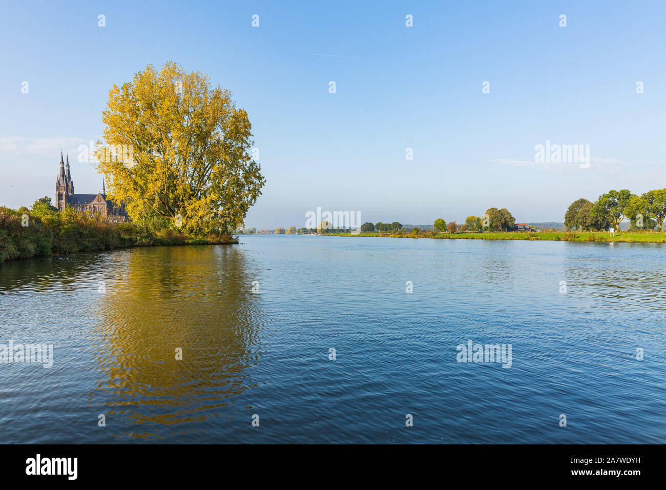 Land van Cuijk, agricultural landscape at the small village Cuijk and ...