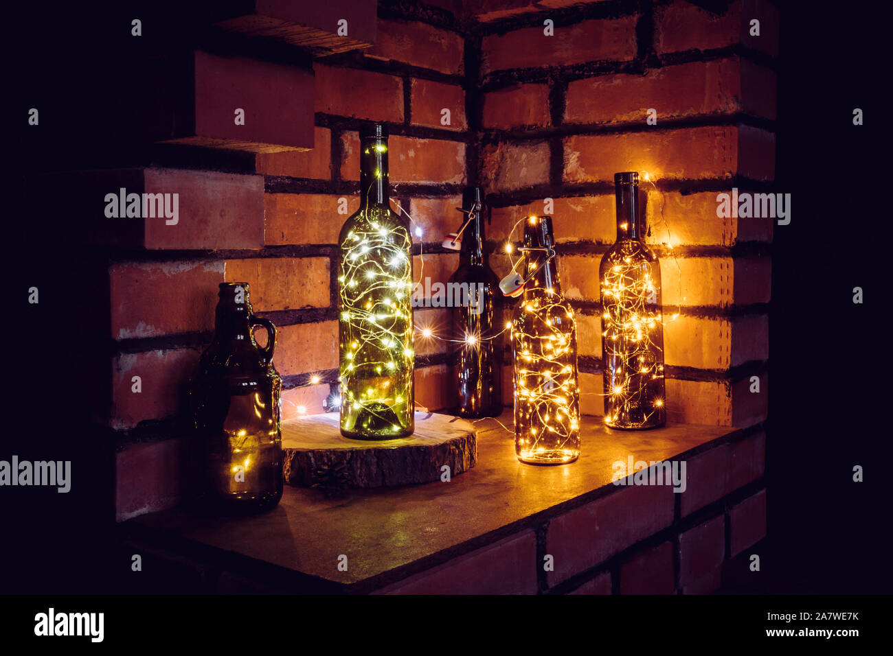 Green Beer Bottle With Red Star Stock Photos Green Beer Bottle