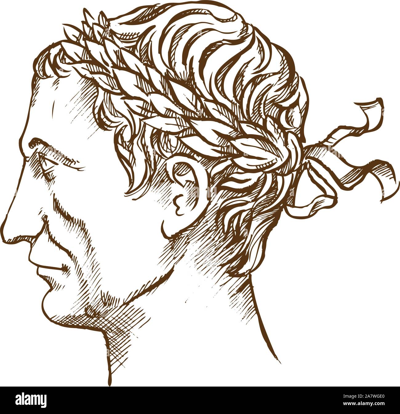 Julius Caesar Statue Drawing