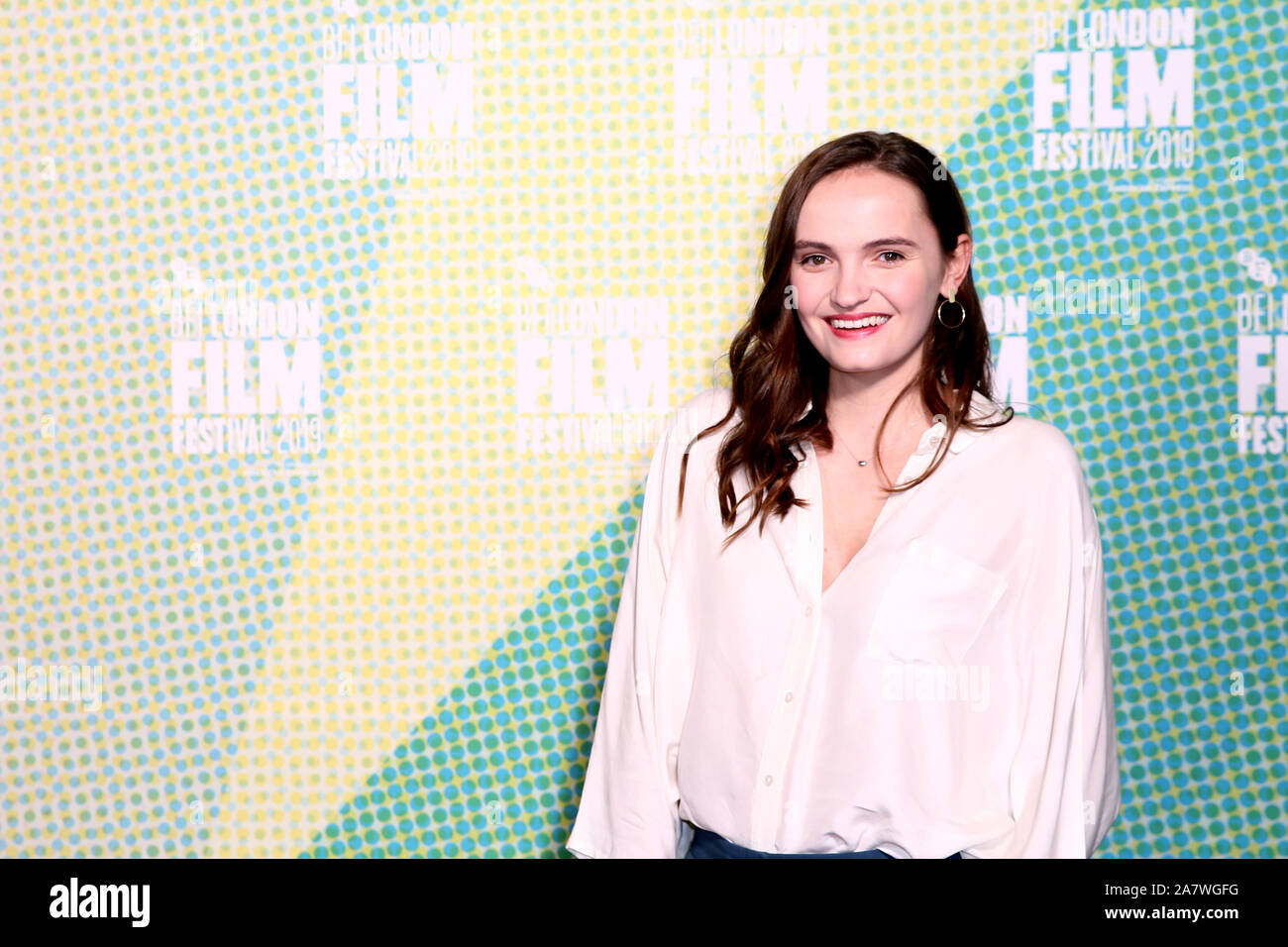 The BFI 63rd London Film Festival World Premiere of 'Our Ladies' held at the Embankment Garden Cinema - Arrivals Featuring: Abigail Lawrie Where: London, United Kingdom When: 04 Oct 2019 Credit: Mario Mitsis/WENN.com Stock Photo
