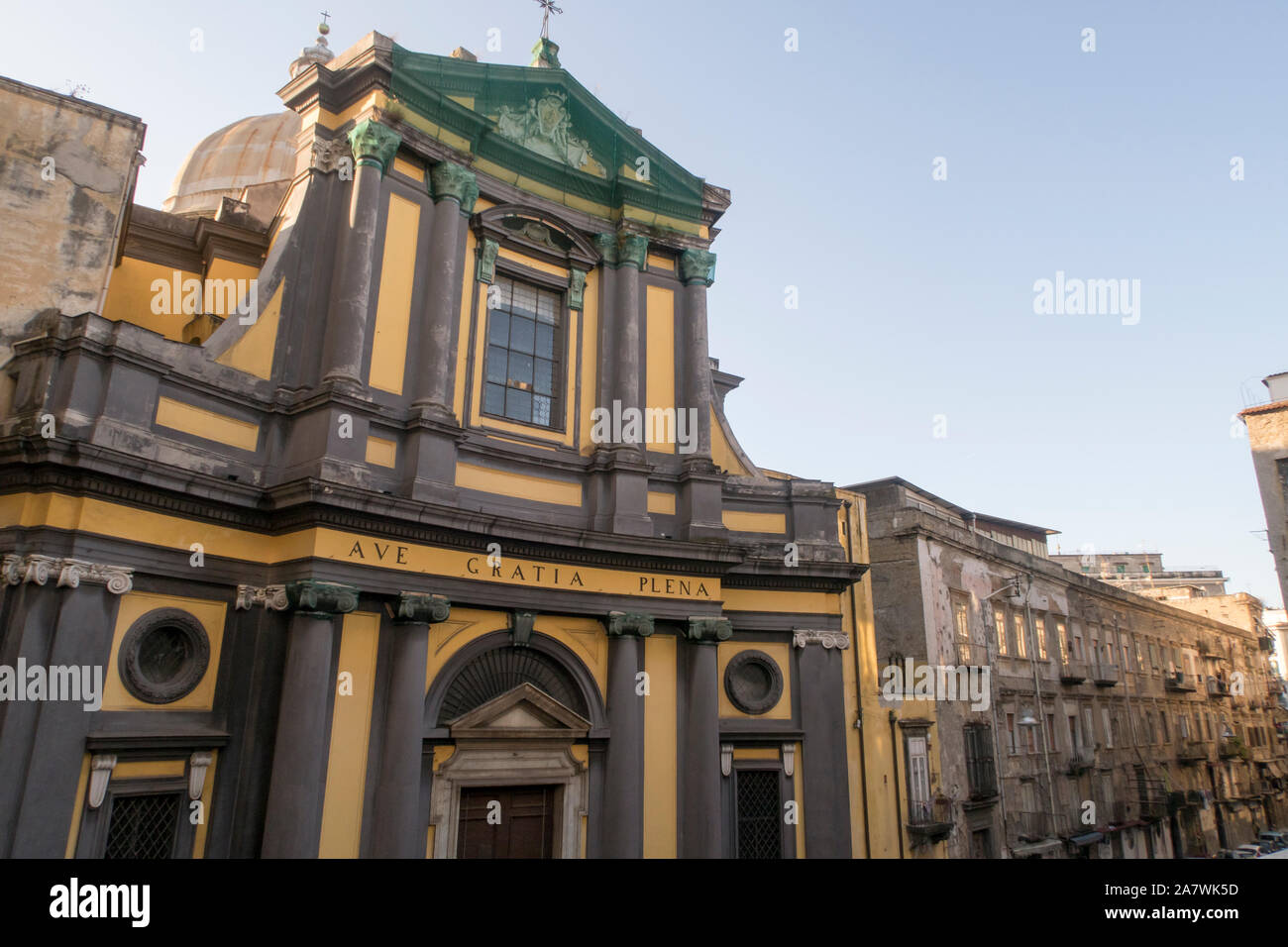 A view of the Santissima Annunziata Maggiore church in Naples, Italy Stock Photo