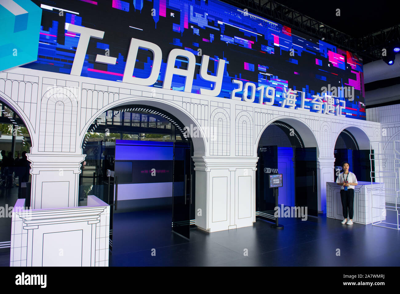 View within Tencent T-Day Exhibition in Shanghai, China, 23 August 2019 ...