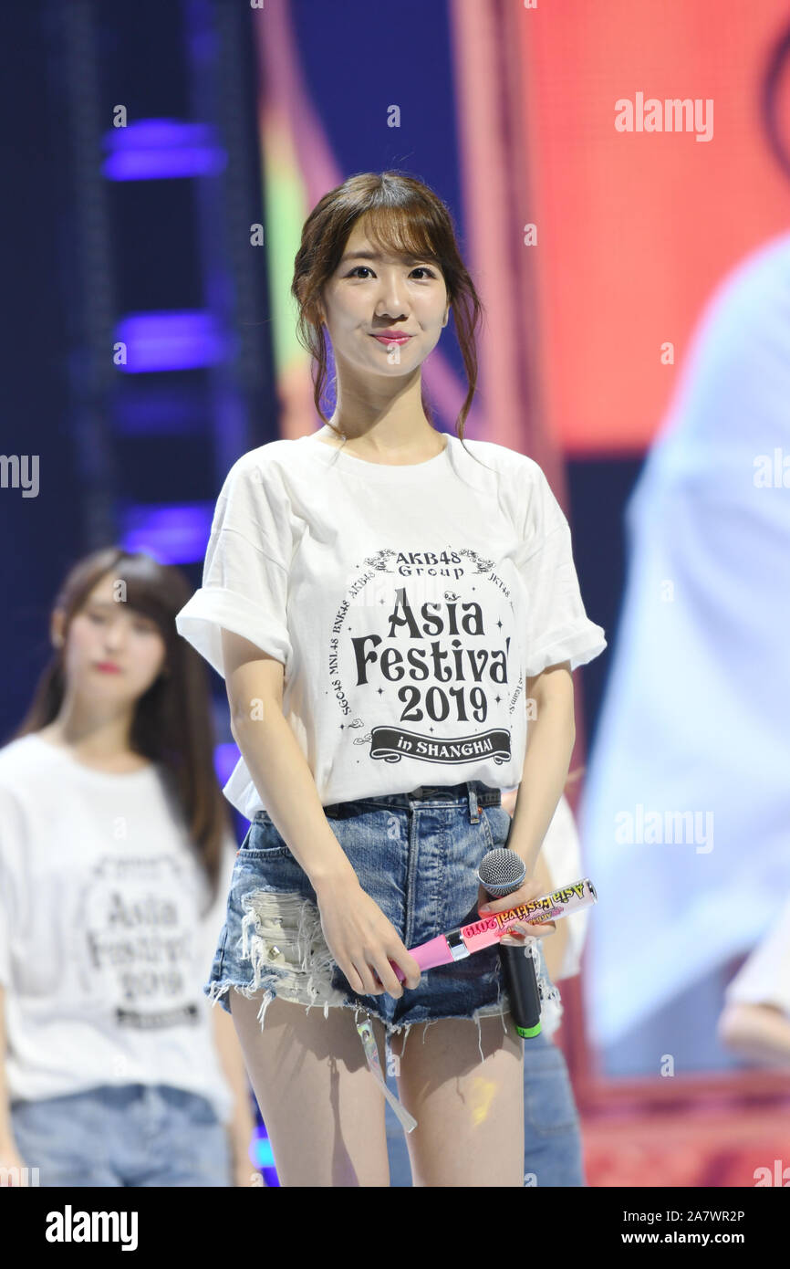 Yuki Kashiwagi of Japanese idol girl group AKB48 performs during