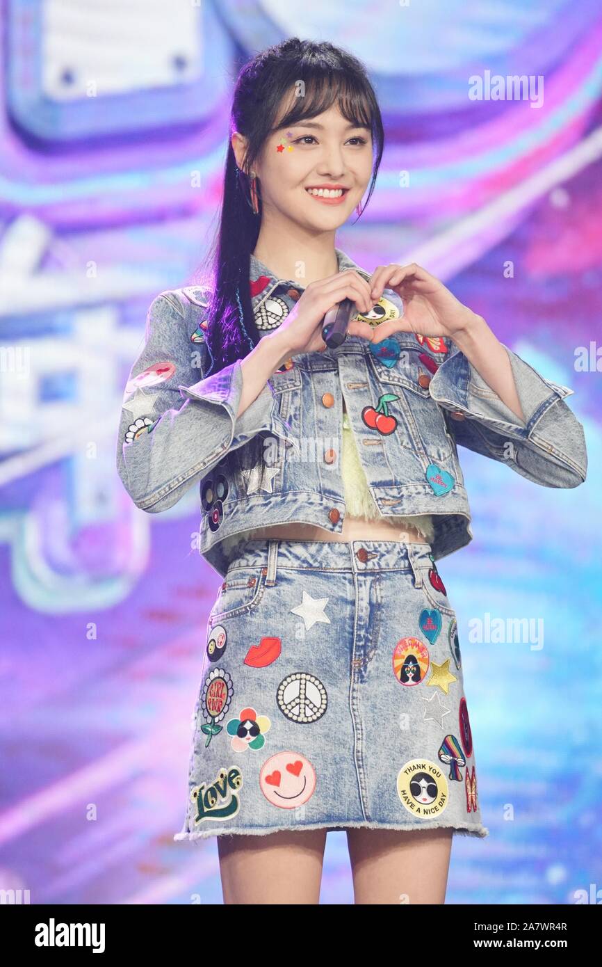 Chinese actress Zheng Shuang performs during her 28th birthday party in