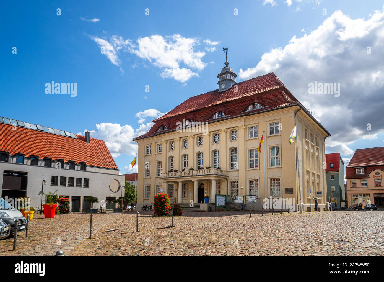 City hall in Malchin, Mecklenburg Vorpommern, Germany Stock Photo - Alamy