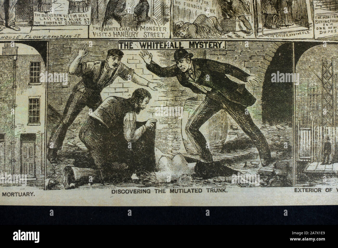 Jack the Ripper era newspaper (replica) Illustrated Police News front page showing graphic