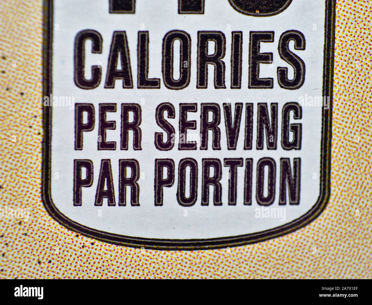 Calories par portion hires stock photography and images Alamy