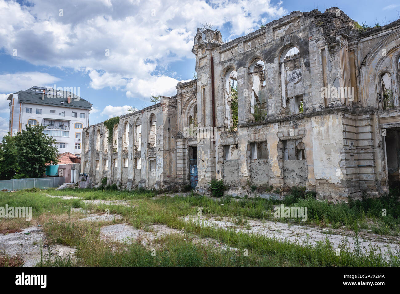 Ruins of synagogue building in Chisinau, capital of the Republic of Moldova Stock Photo