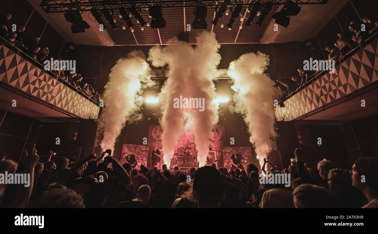 Copenhagen, Denmark. 01st, November 2019. The Belgian death metal band Aborted performs a live concert at VEGA in Copenhagen. (Photo credit: Gonzales Photo – Nikolaj Bransholm). Stock Photo