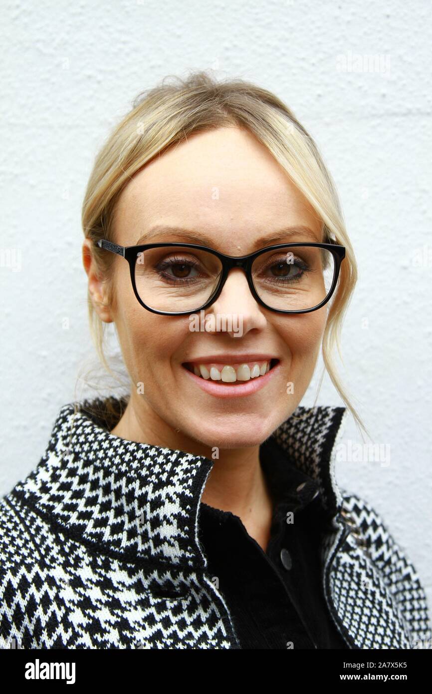 Michelle Dewberry in the City of Westminster on 4th November 2019. Presenter GB NEWS Television.  Russell Moore portfolio page. Stock Photo