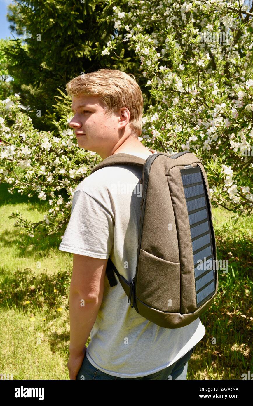 solar battery backpack