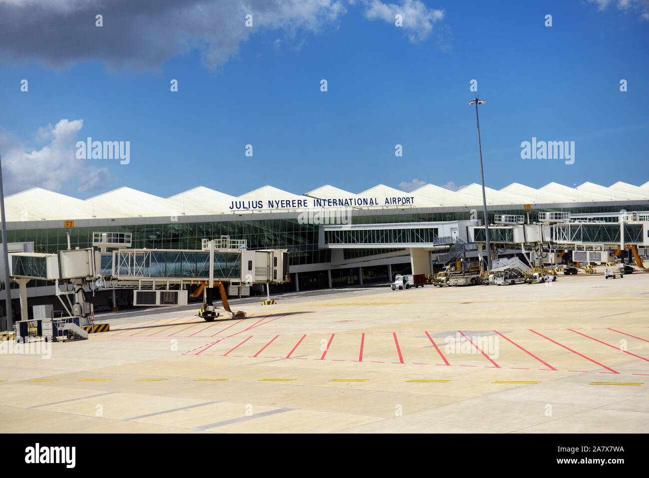 Julius Nyerere International Airport in Dar Es Salaam, Tanzania. Stock Photo