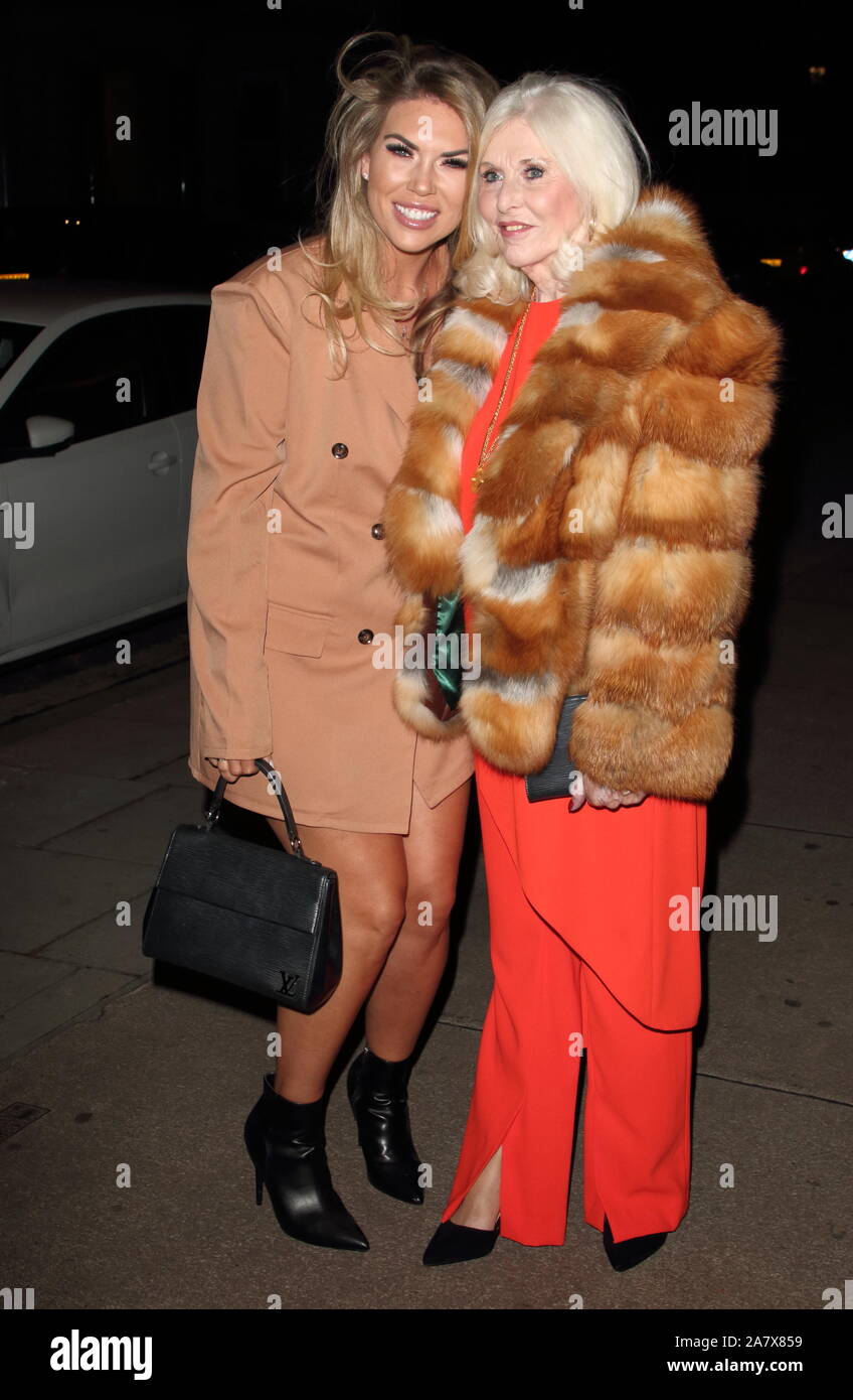 Frankie Essex and Nanny Linda attend the London Lifestyle Awards 2019 at the Intercontinental Hotel, Park Lane in London. Stock Photo