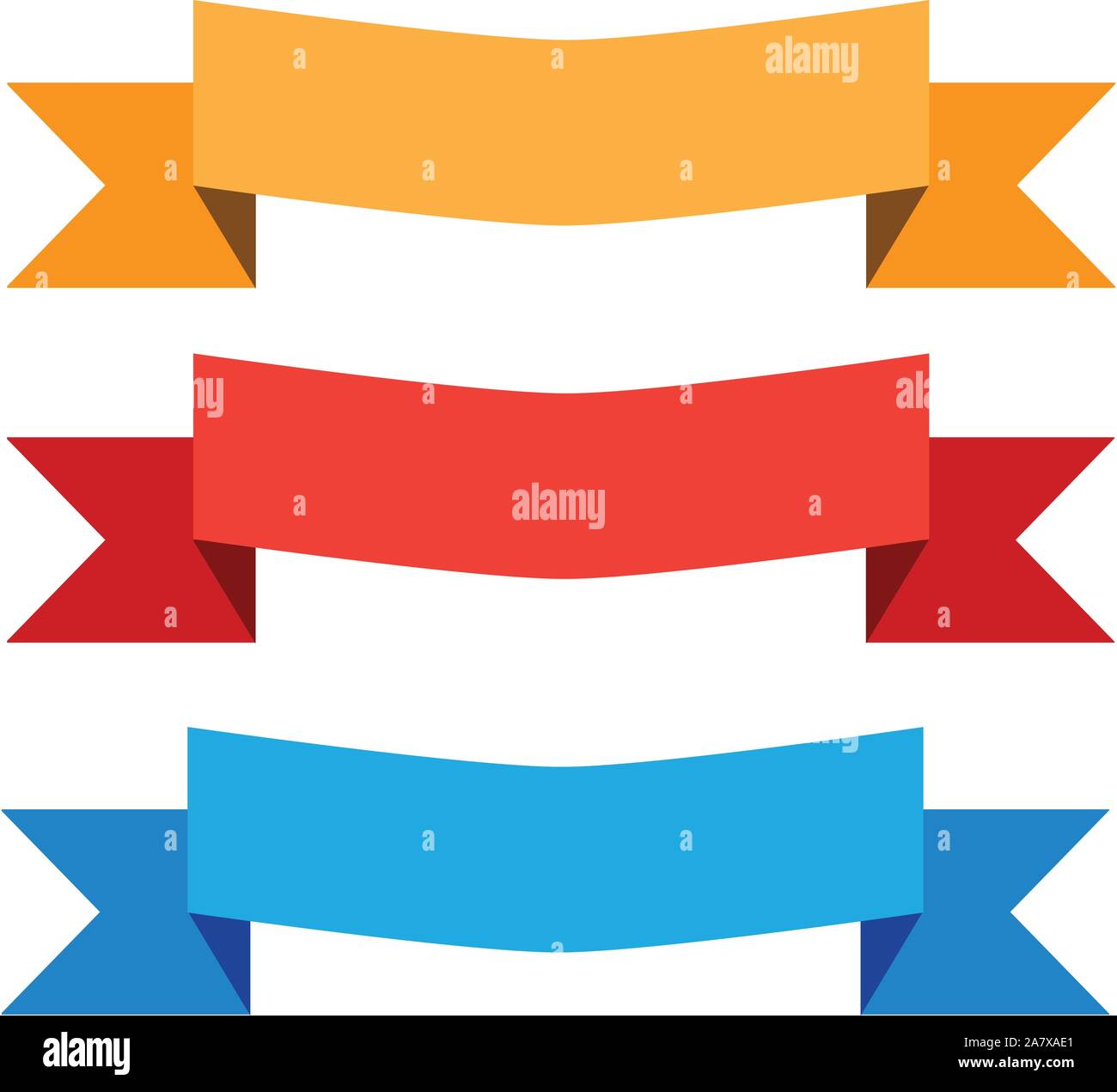 One Style Ribbons ribbon and label on transparent background. flat style. ribbon sign for ...