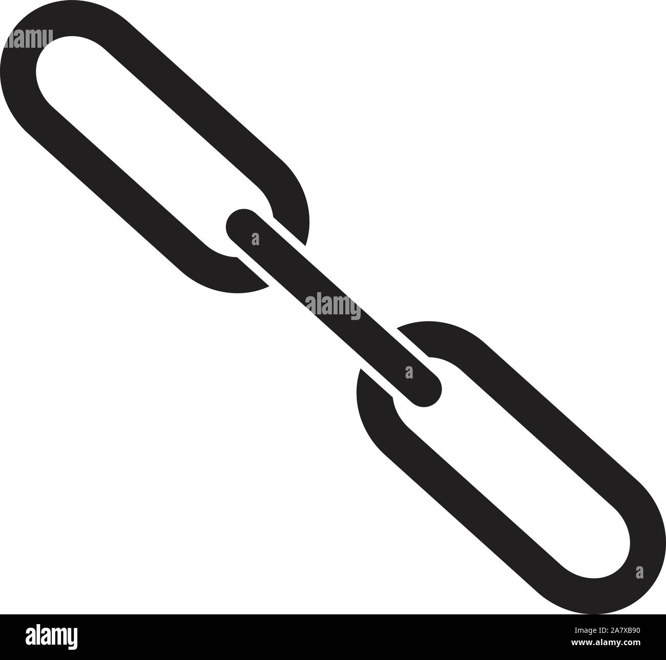 chain link icon on white background. flat style. chain link icon for