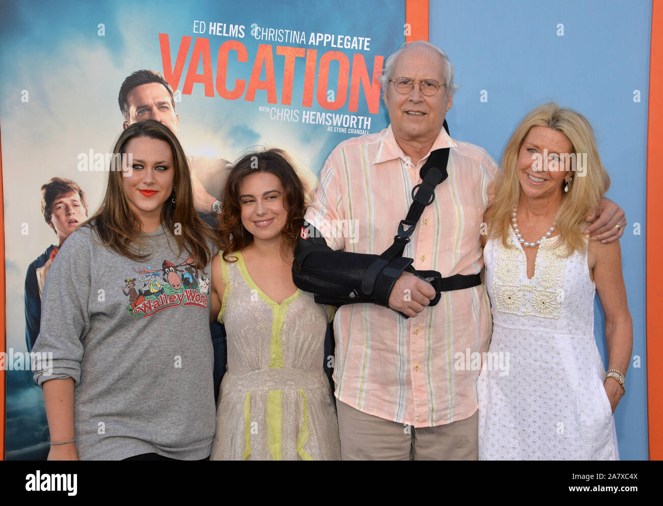 LOS ANGELES, CA - JULY 27, 2015: Chevy Chase & wife Jayni Chase ...