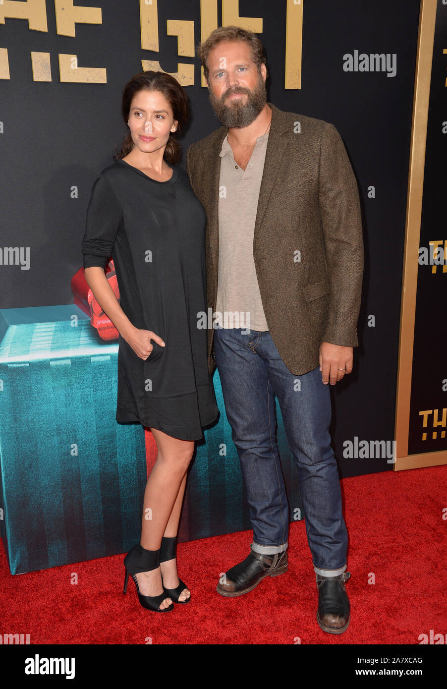 LOS ANGELES, CA - JULY 30, 2015: David Denman & wife Mercedes Mason at the world premiere of his
