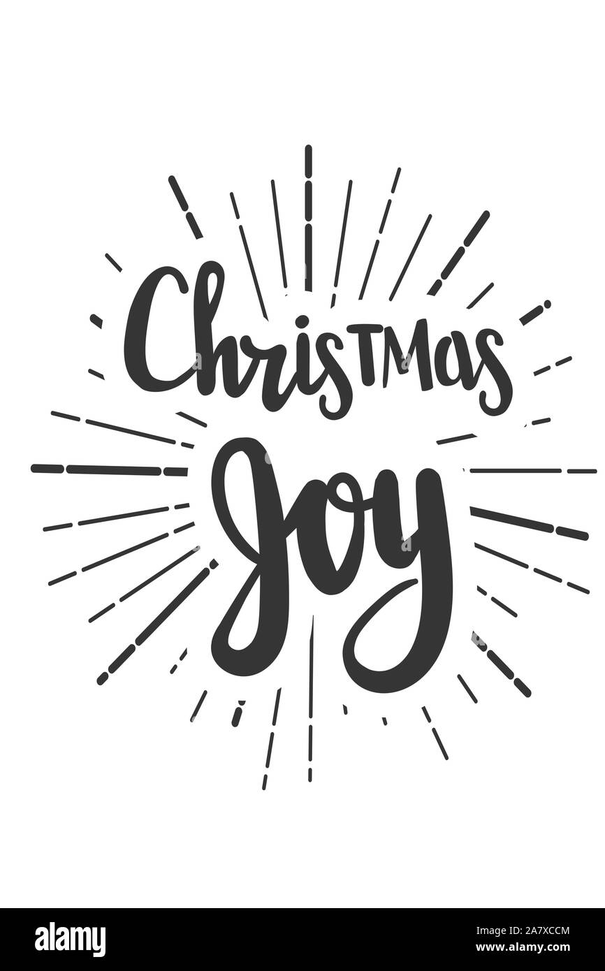Christmas wishes lettering in doodle style jolly vector Stock Vector