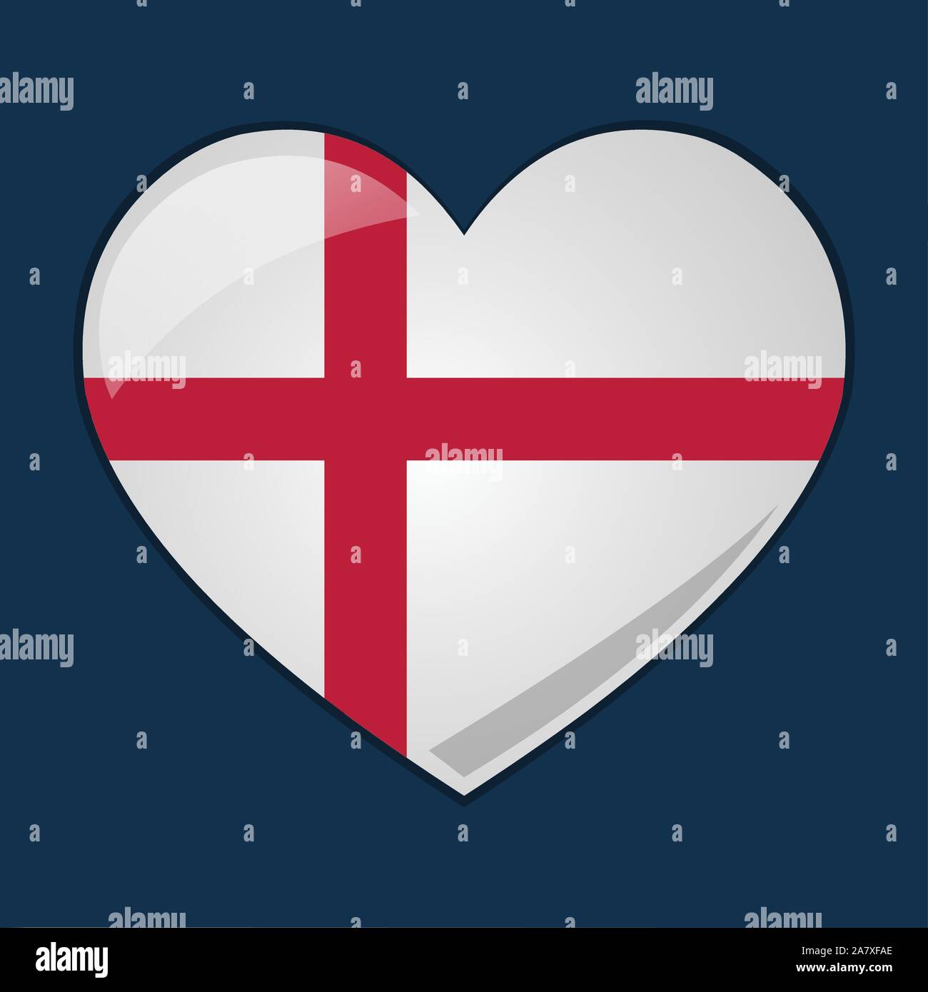 heart with England flag vector symbol illustration Stock Vector Image