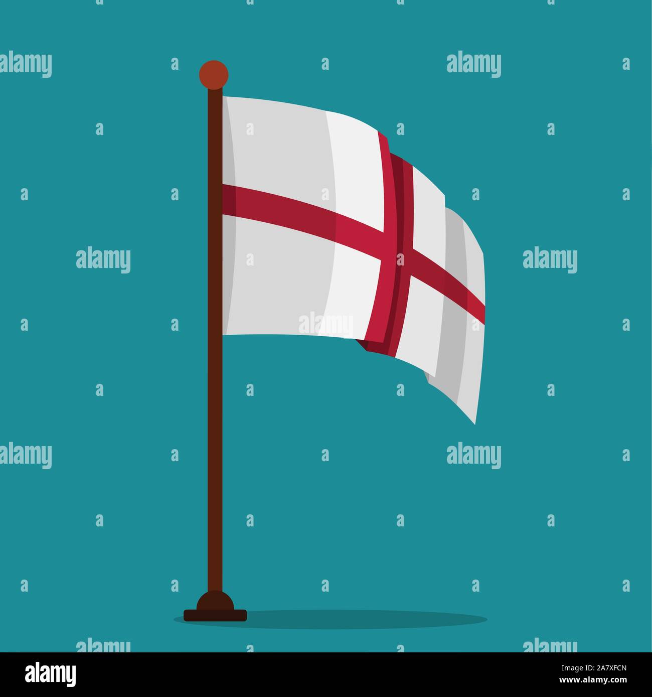 England flag waving vector symbol illustration Stock Vector Image & Art