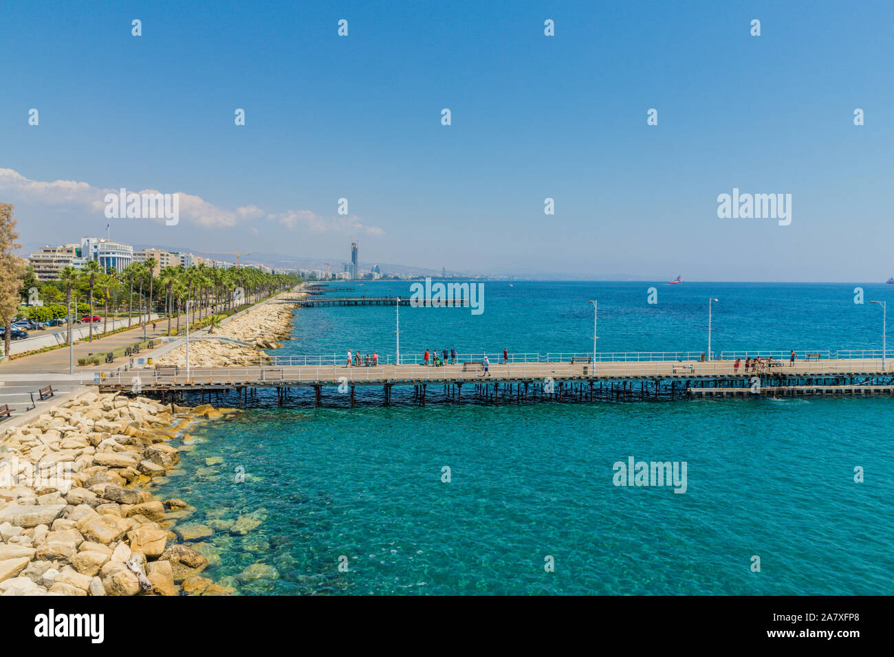 A typical view in Limassol in Cyprus Stock Photo Alamy