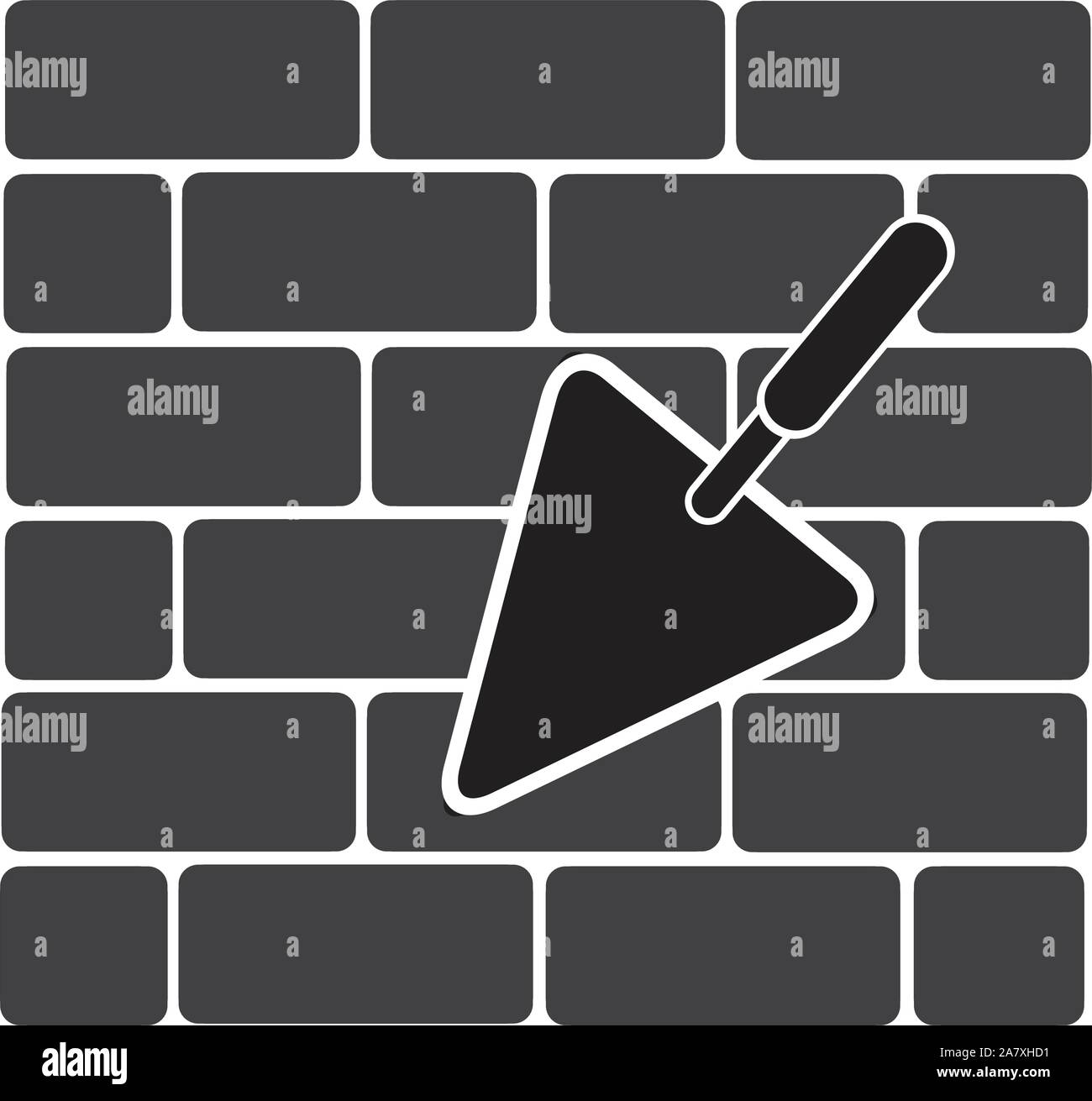 trowel icon on white background. flat style. trowel icon for your web site design, logo, app, UI