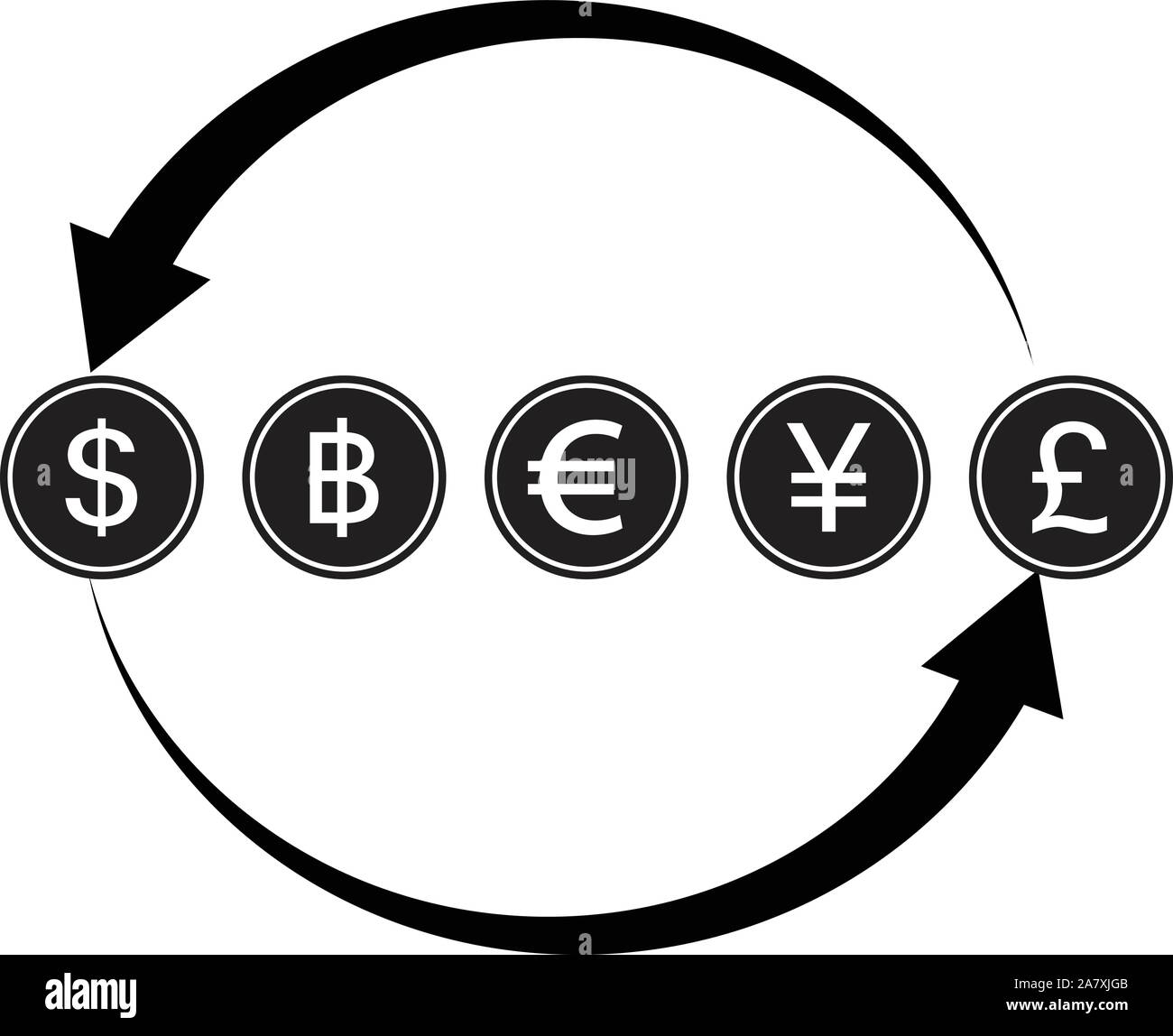 Money convert icon. Euro Dollar. Flat design style Stock Vector Image