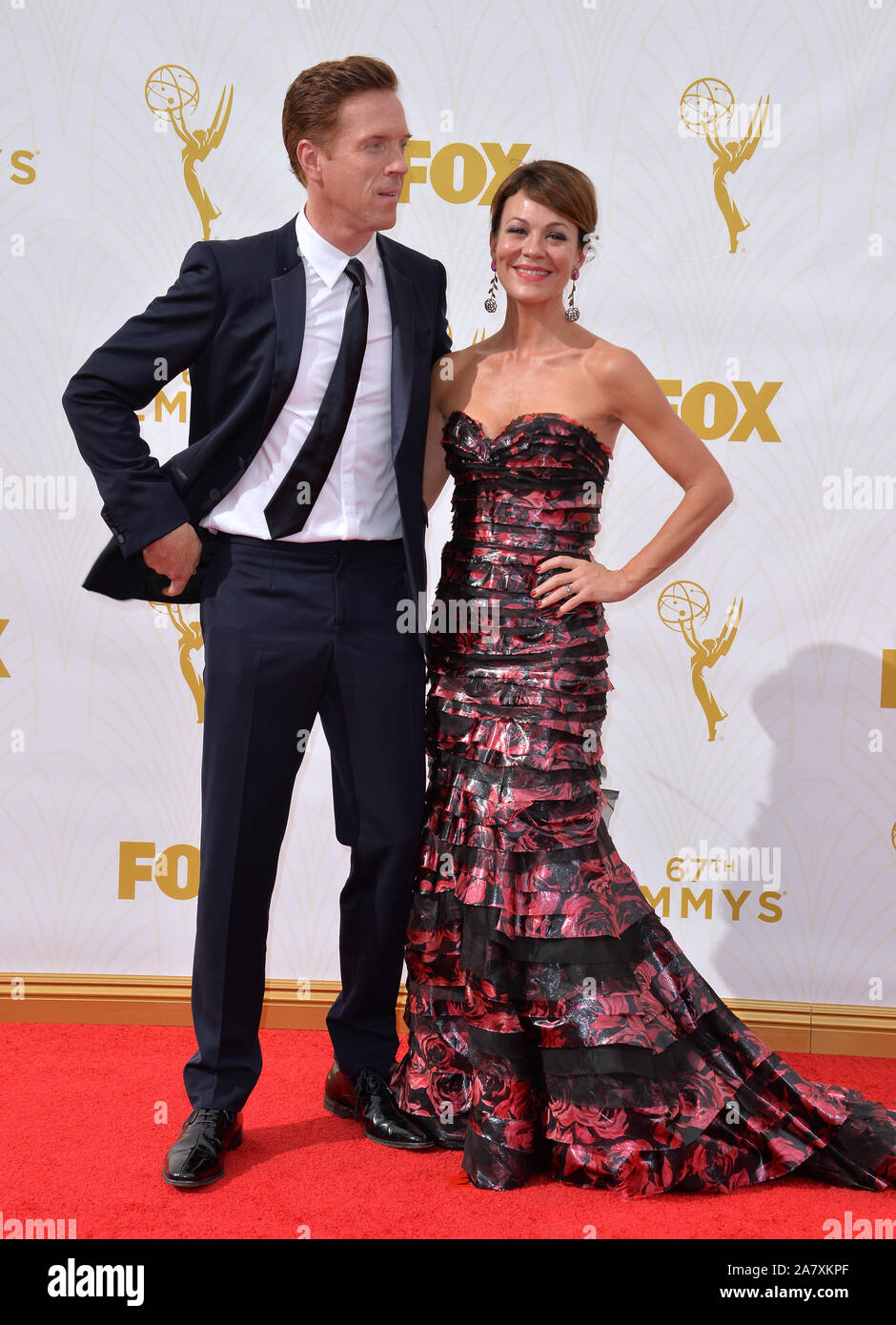 LOS ANGELES, CA - SEPTEMBER 20, 2015: Damian Lewis & actress wife Helen