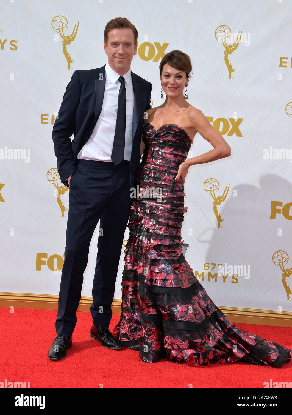LOS ANGELES, CA - SEPTEMBER 20, 2015: Damian Lewis & actress wife Helen