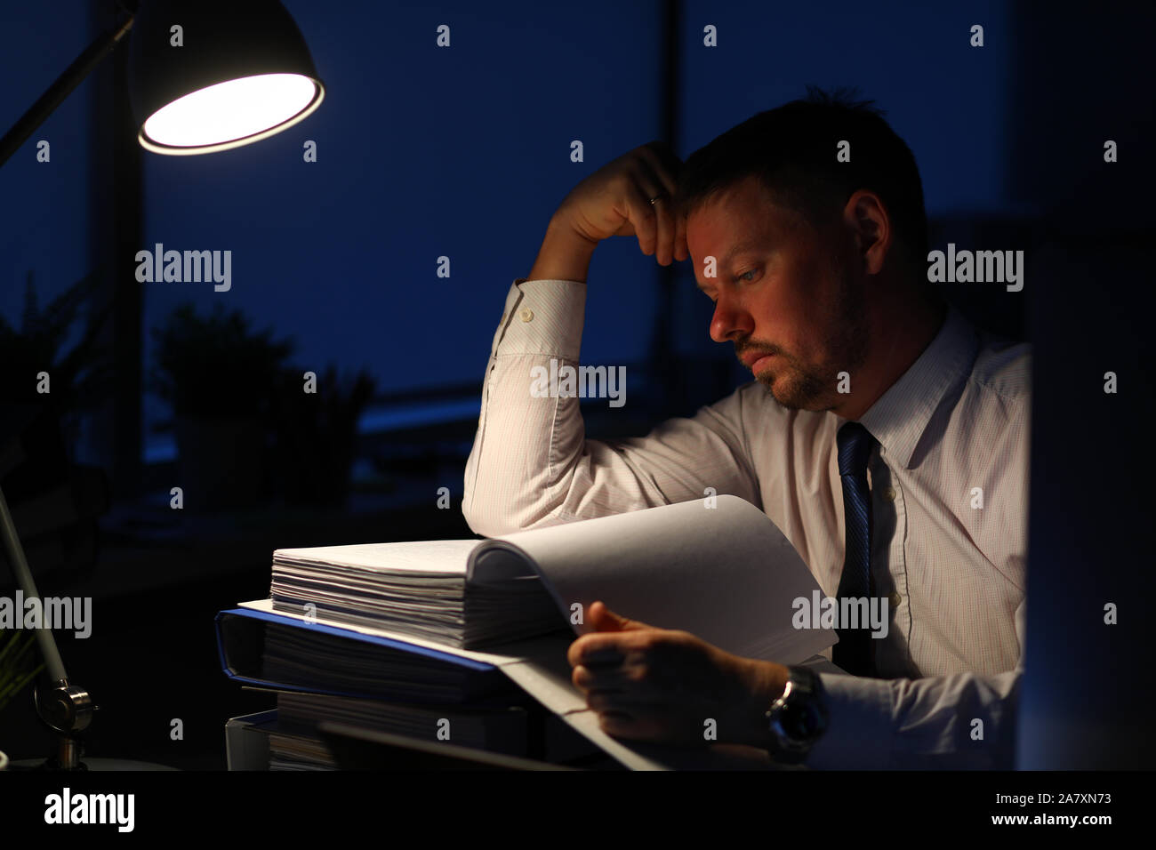 Concerned business person Stock Photo