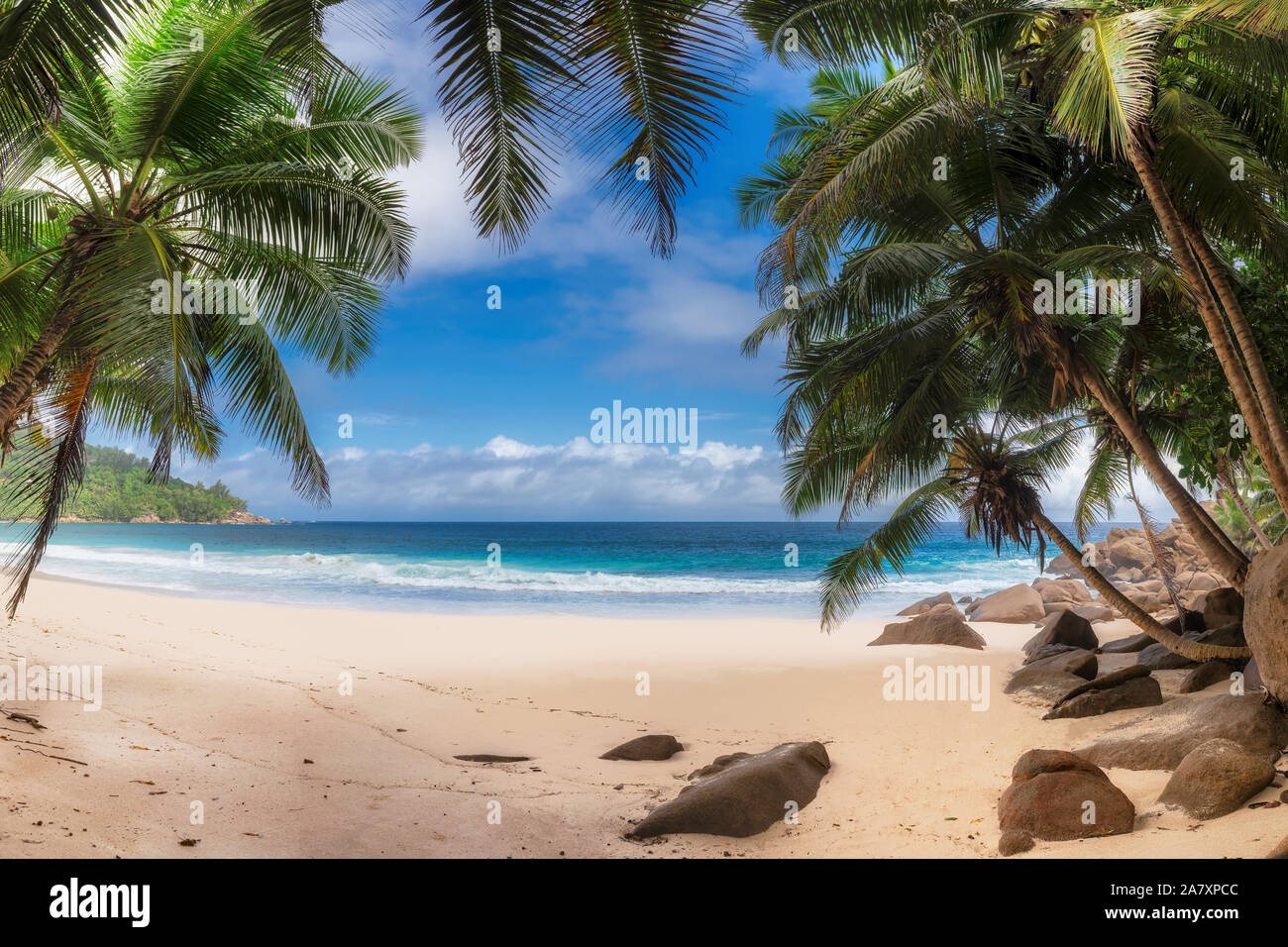 Tropical beach background Stock Photo - Alamy