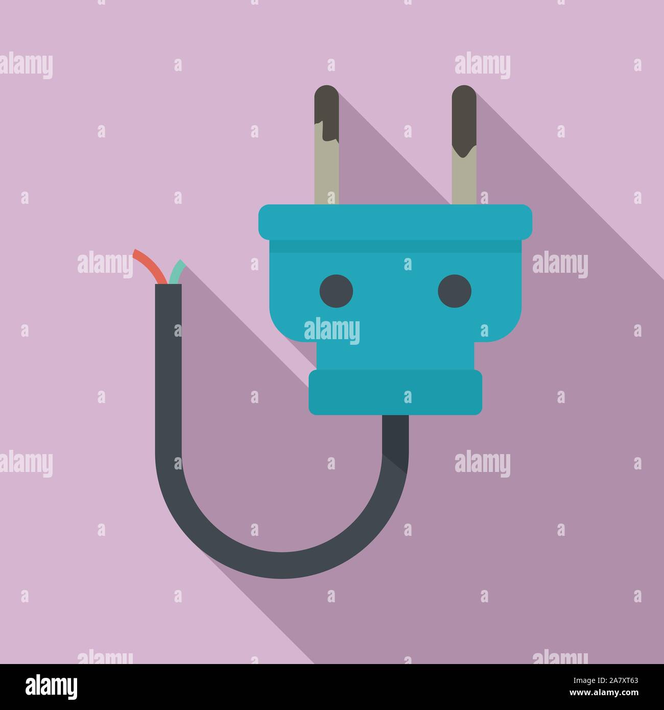 Garbage plug icon. Flat illustration of garbage plug vector icon for ...
