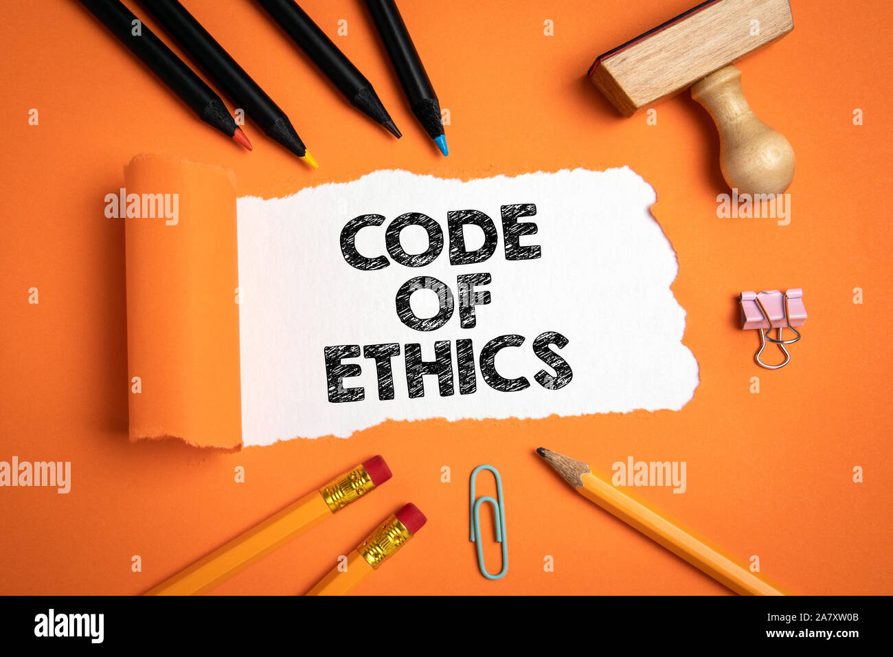 Code Of Ethics. Accountability, principles, integrity and values. Text