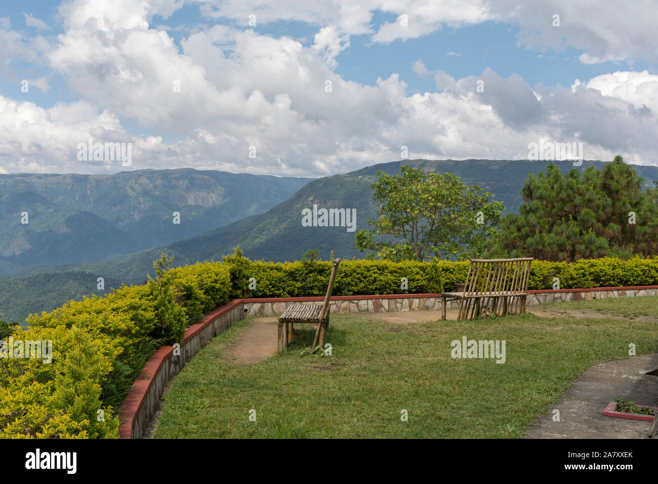 View from Cherrapinji Resort, Meghalaya, India Stock Photo