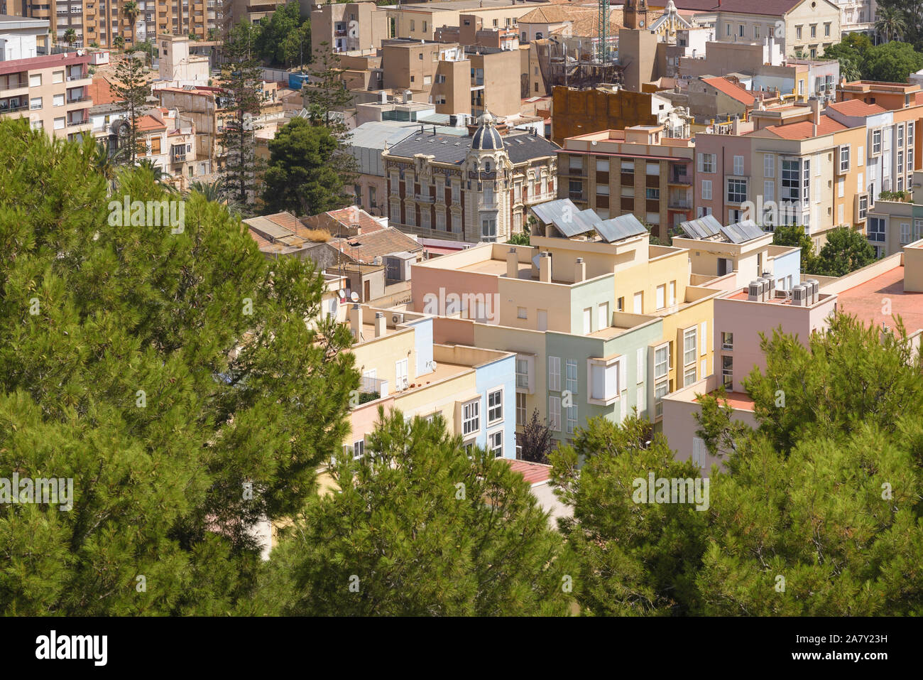 Cartegena rooftops in Spain Stock Photo