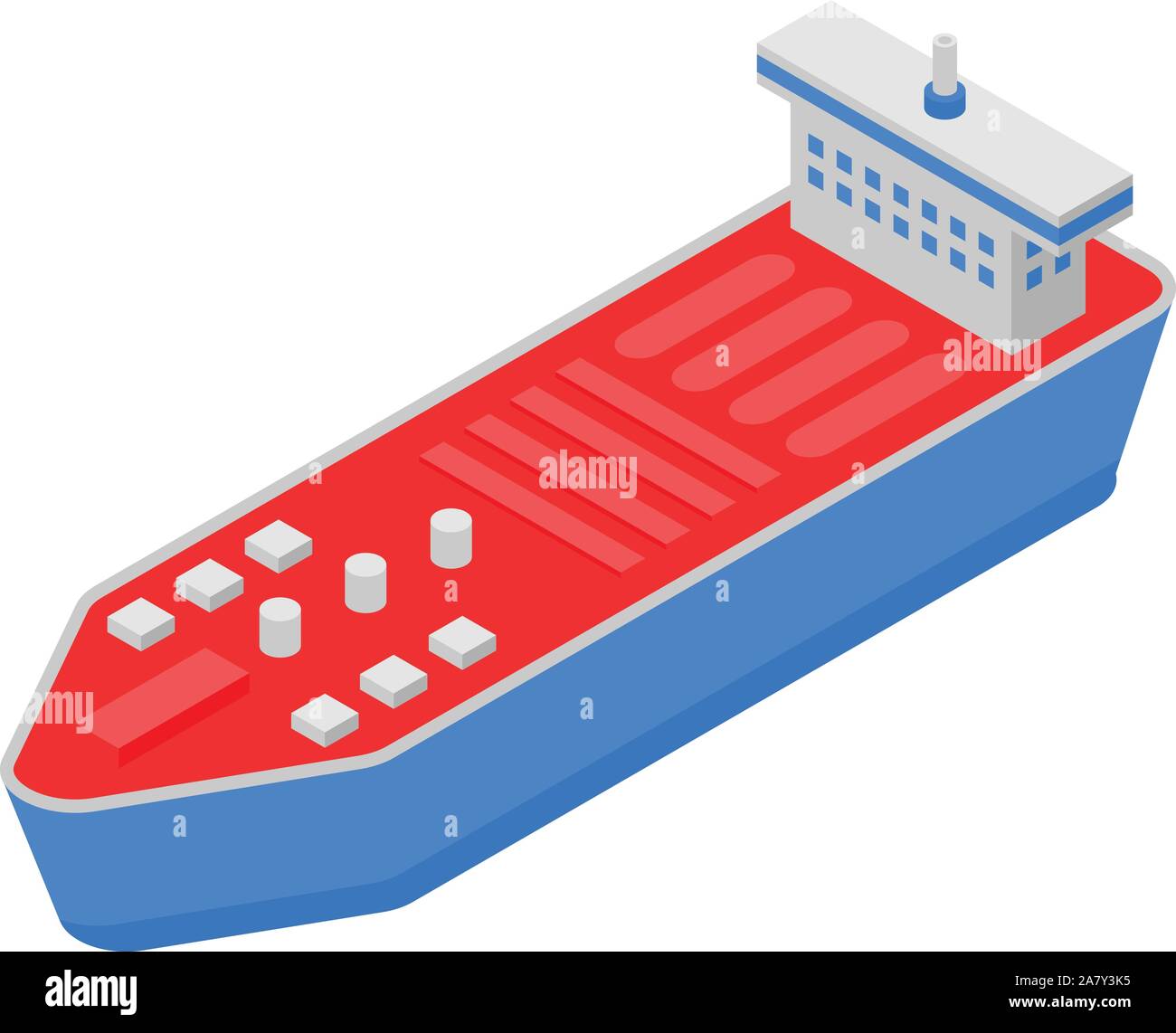 Petrol cargo ship icon, isometric style Stock Vector