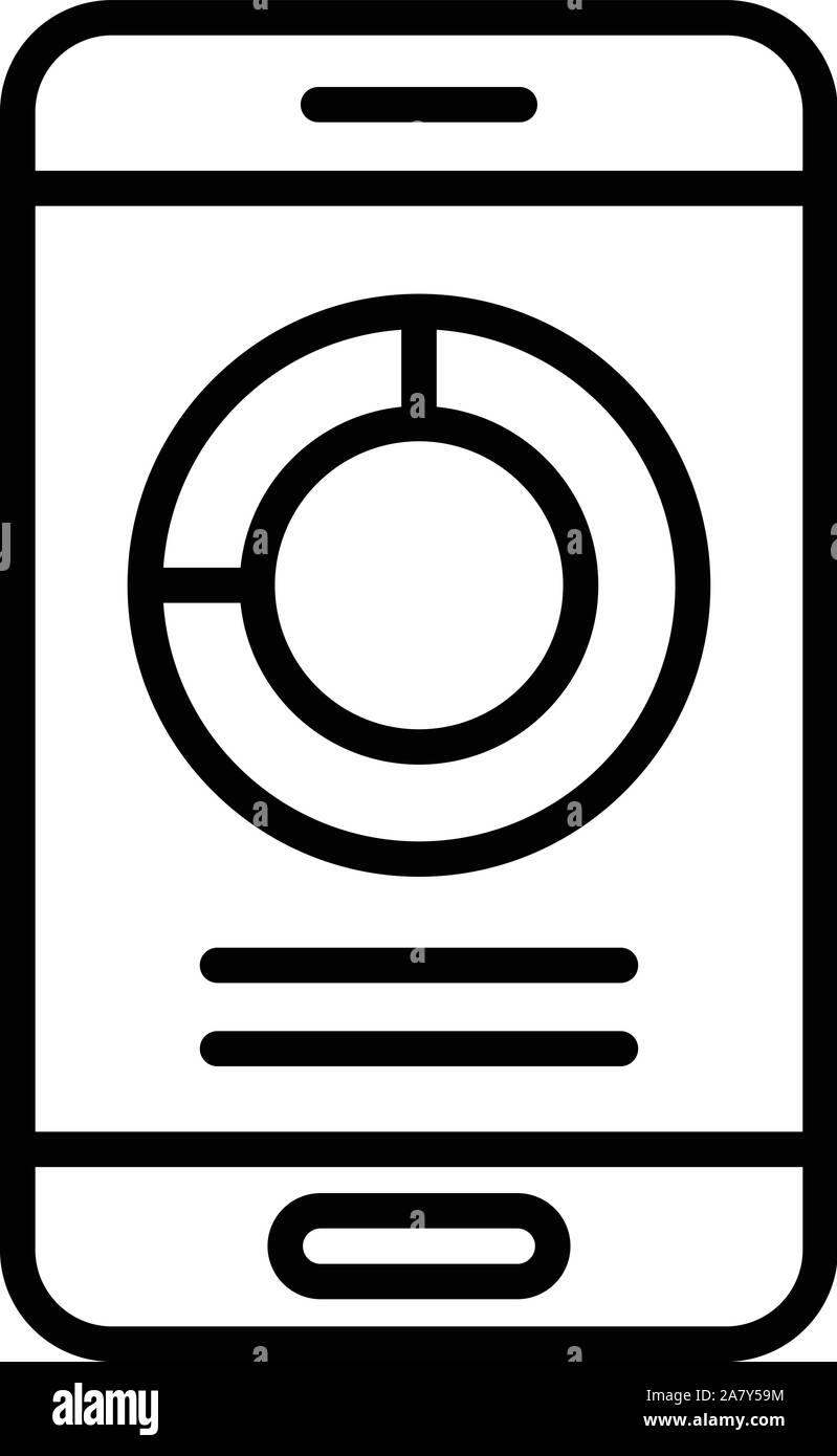 Smartphone icon, outline style Stock Vector Image & Art - Alamy