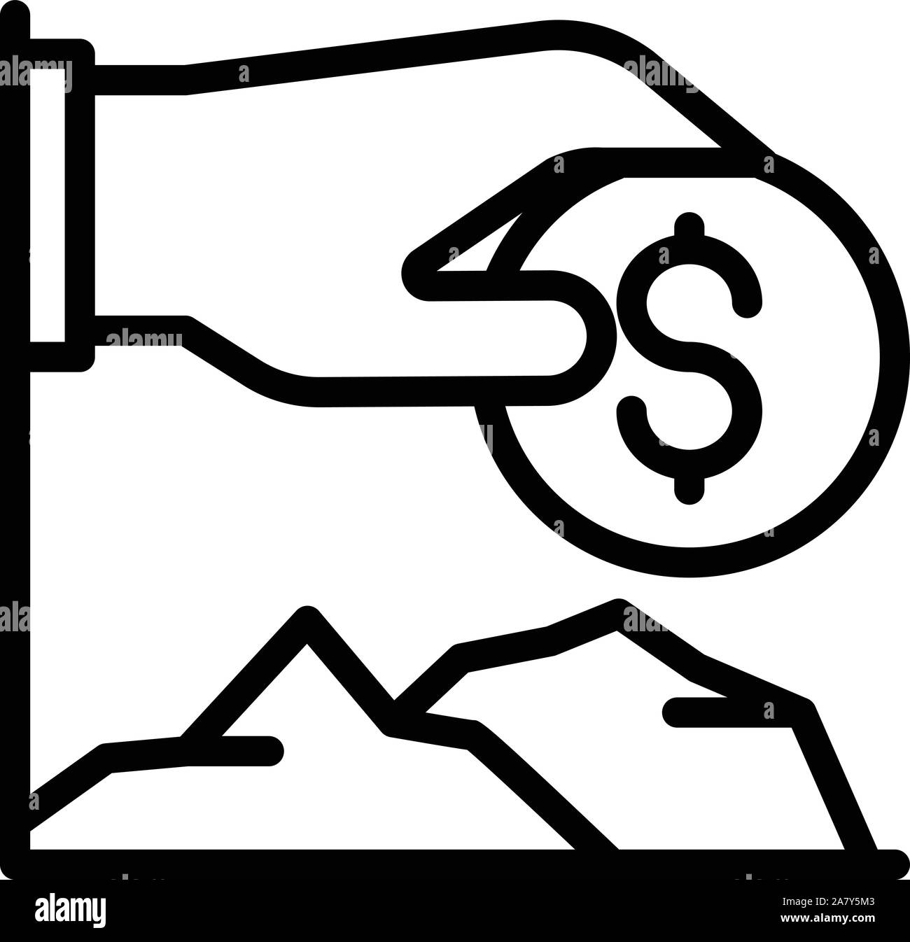 Money graph startup icon, outline style Stock Vector Image & Art - Alamy