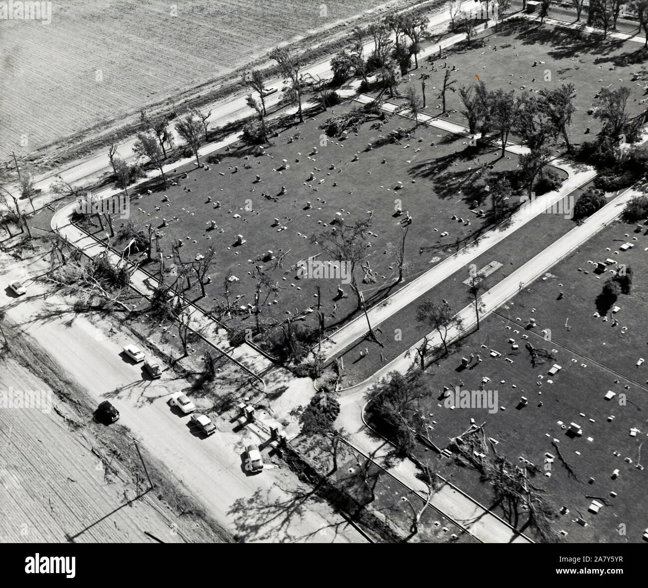 Tornado damage aerial hi-res stock photography and images - Alamy