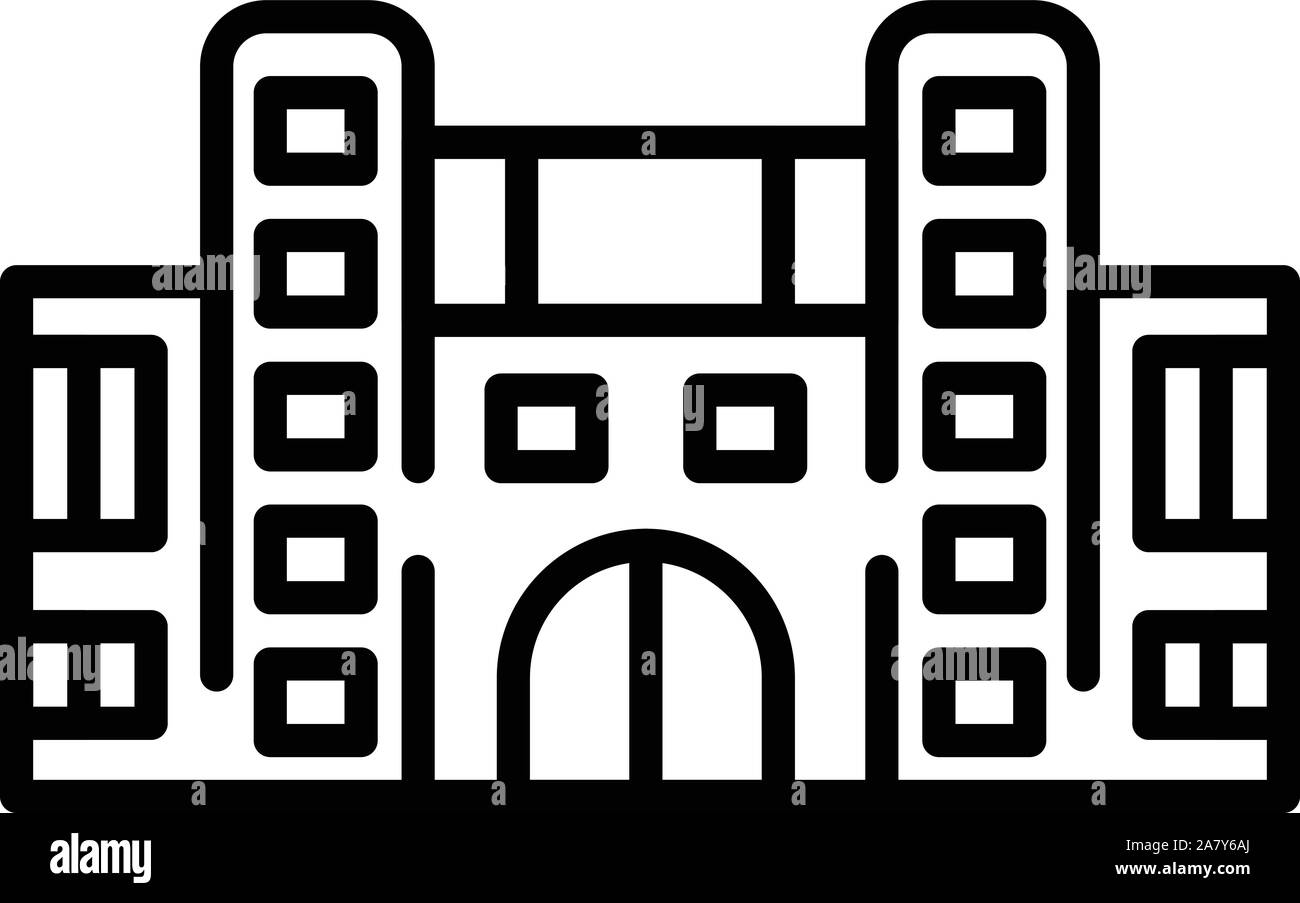 Promotion hall building icon, outline style Stock Vector Image & Art ...