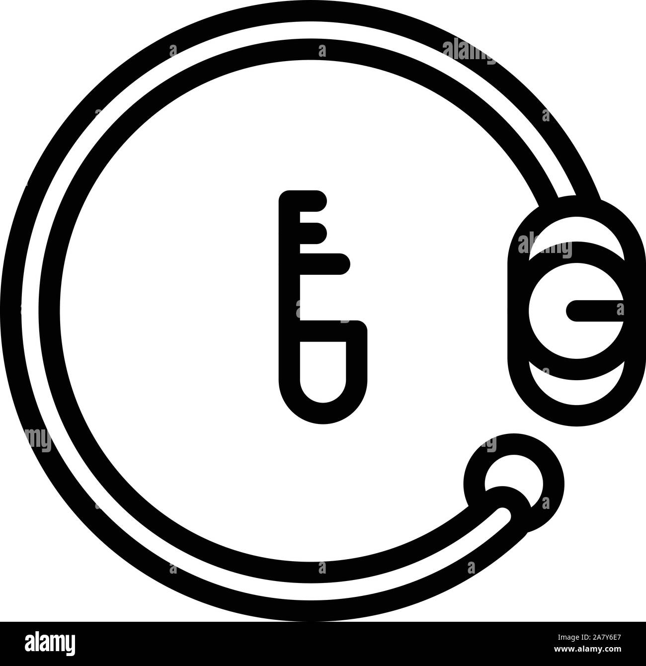 Bike lock icon, outline style Stock Vector Image & Art Alamy