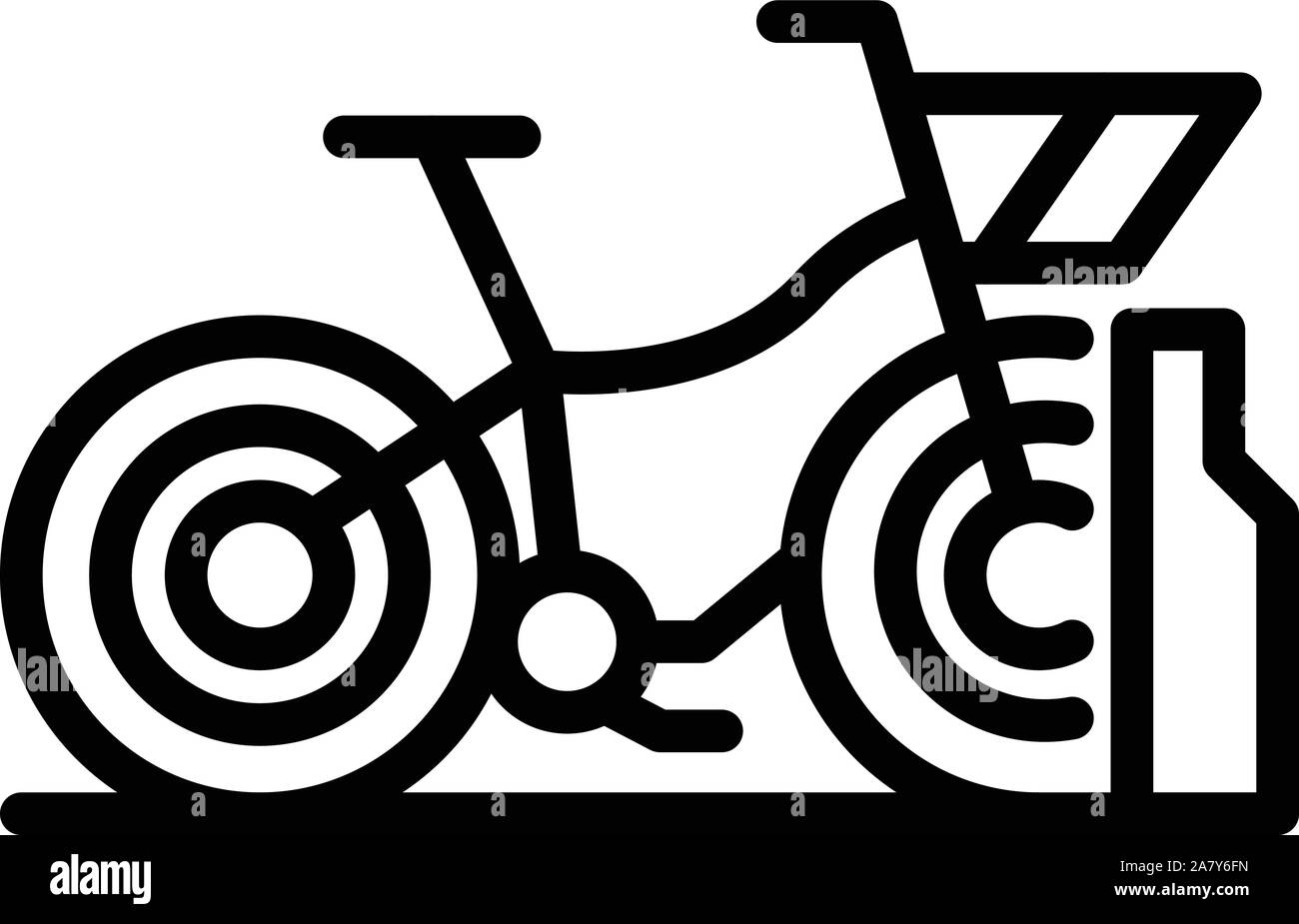 Bike rental rack Stock Vector Images - Alamy