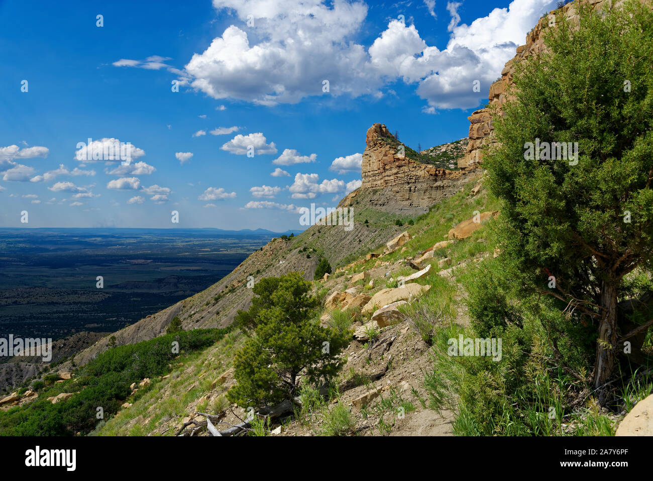 Montezuma Valley Overlook in Mesa Verde National Park, Colorado Stock