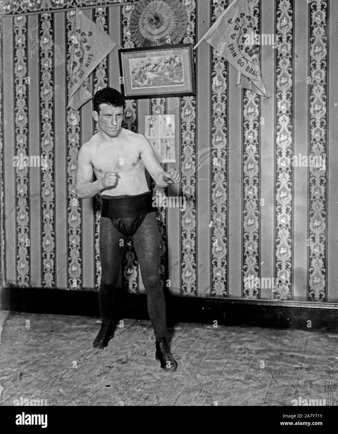 Packy McFarland in boxing pose Stock Photo