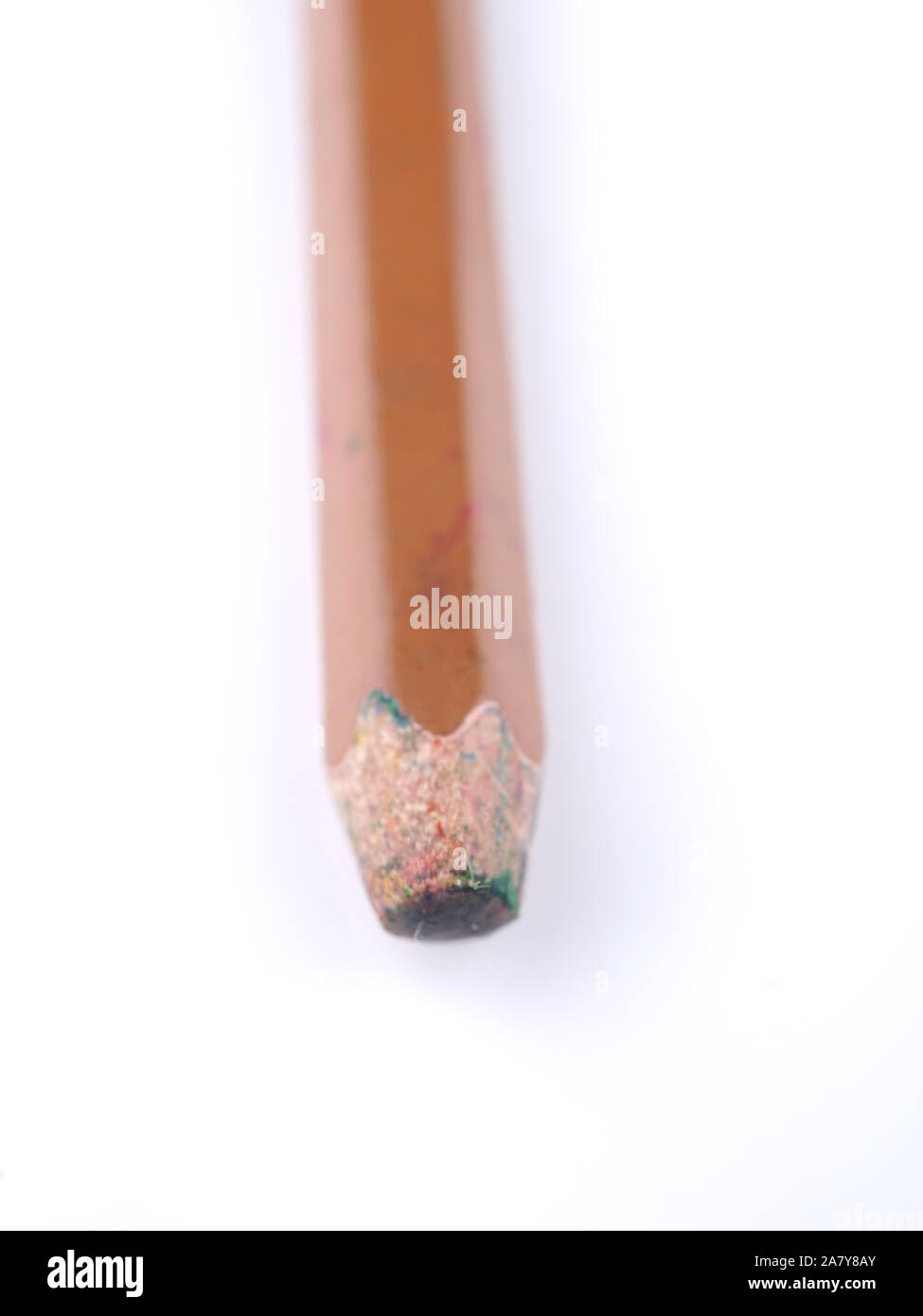 color pencil on a white background Stock Photo - Alamy