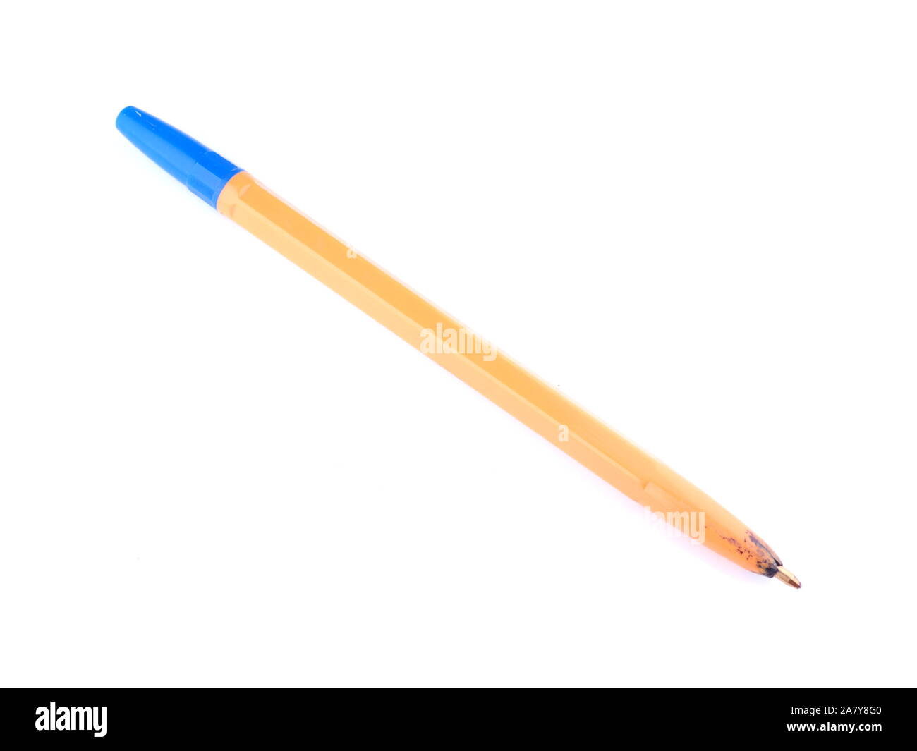 ballpoint pen on a white background Stock Photo - Alamy