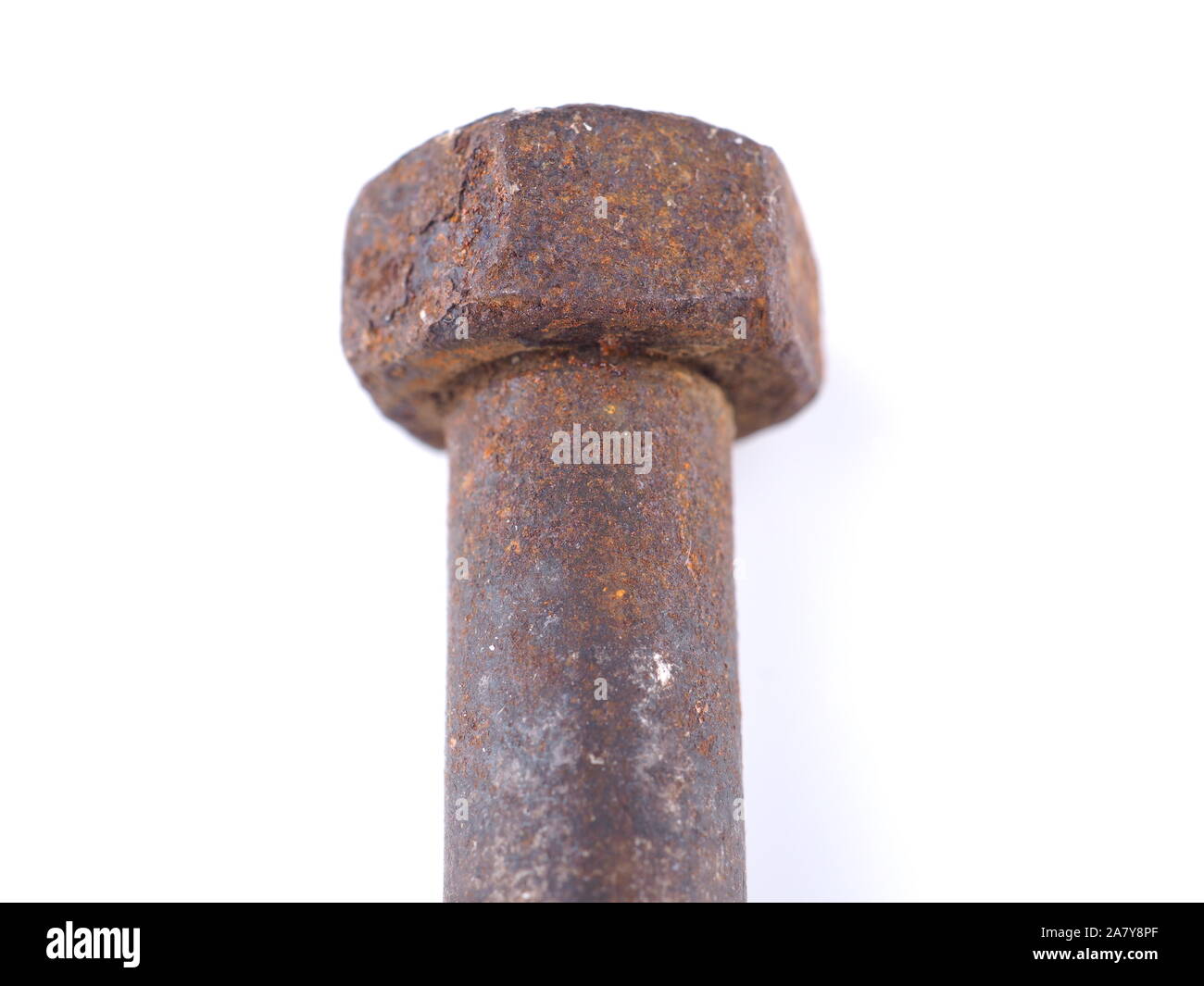 rusty bolt on a white background Stock Photo