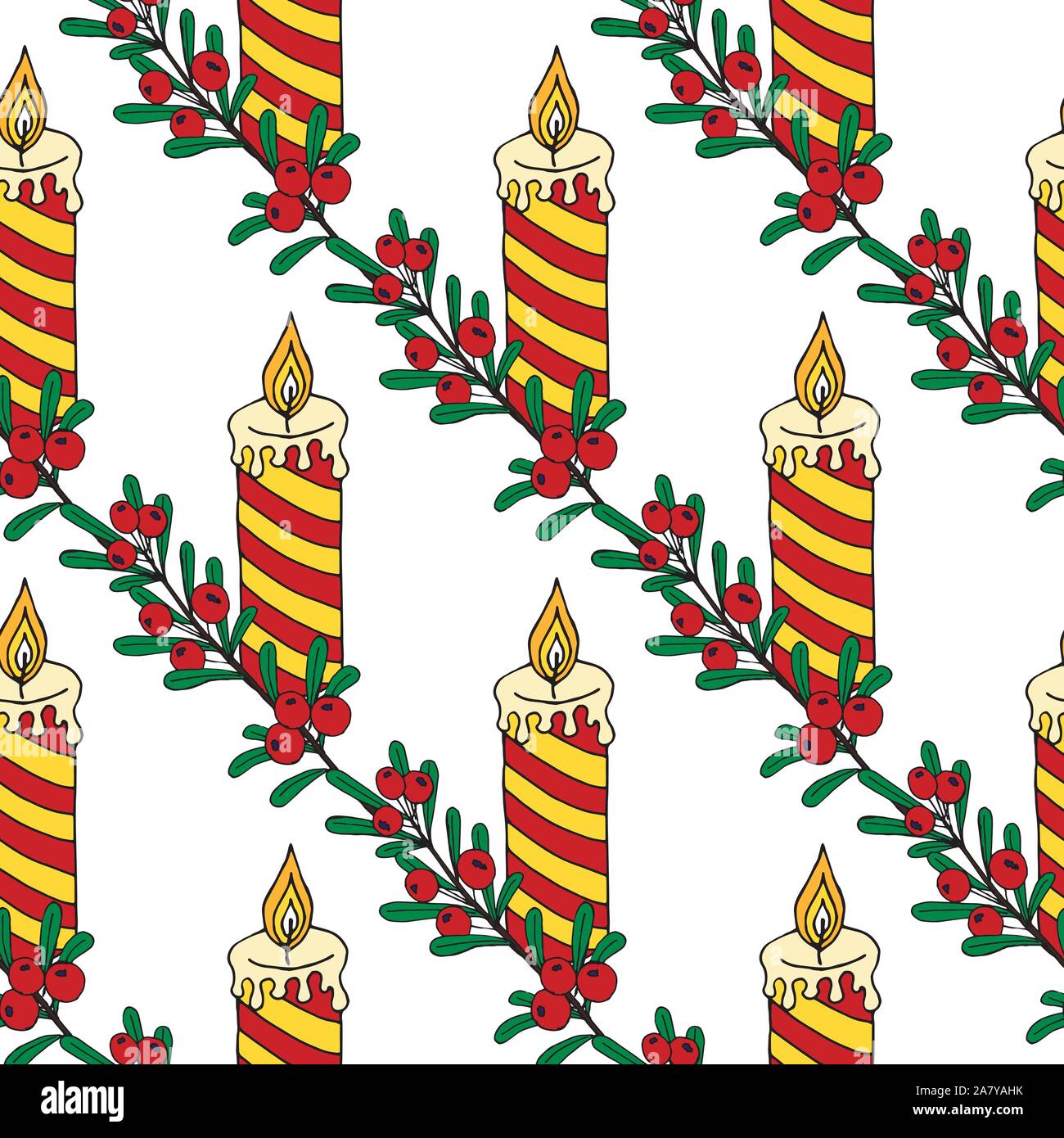 Seamless christmas pattern of christmas trees, stars and snowflakes ...