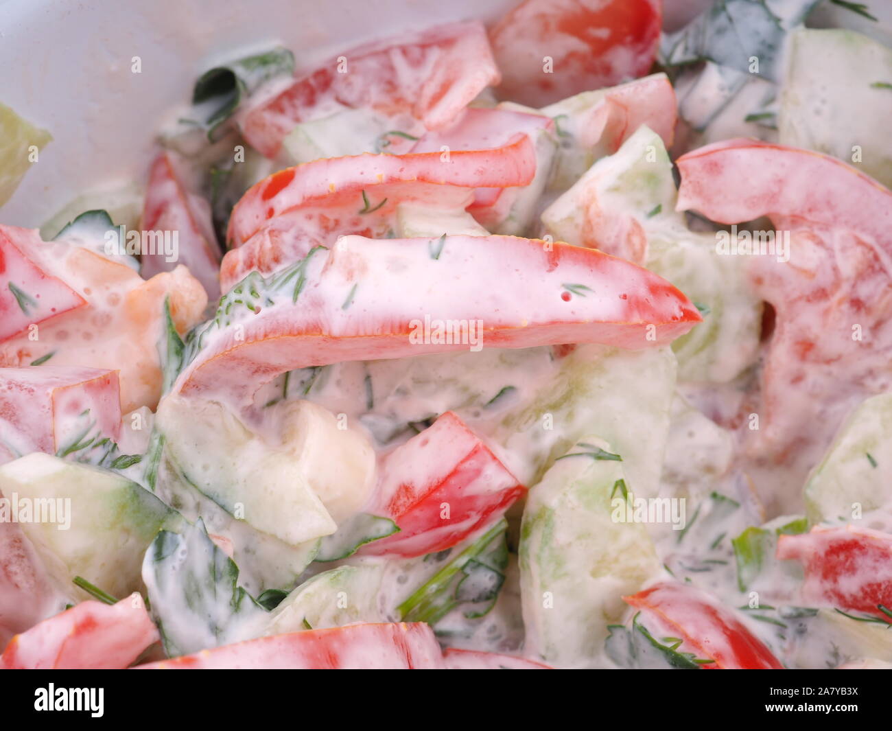 salad on white background Stock Photo - Alamy